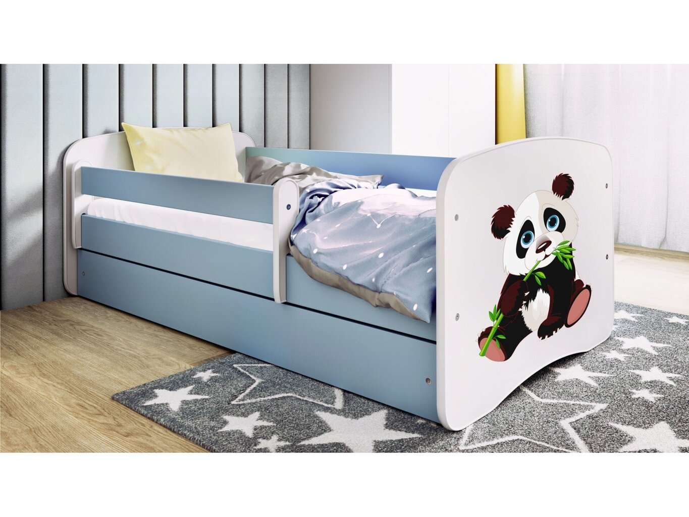 Lastensänky ilman patjaa, laatikolla Kocot Kids BabyDreams Blue panda 2, sininen hinta ja tiedot | Lastensängyt | hobbyhall.fi