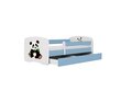 Lastensänky ilman patjaa, laatikolla Kocot Kids BabyDreams Blue panda 2, sininen hinta ja tiedot | Lastensängyt | hobbyhall.fi