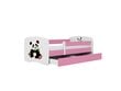 Lastensänky ilman patjaa, laatikolla Kocot Kids BabyDreams Pink panda 2, vaaleanpunainen hinta ja tiedot | Lastensängyt | hobbyhall.fi