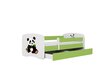 Lastensänky ilman patjaa, laatikolla Kocot Kids BabyDreams Green panda 2, vihreä hinta ja tiedot | Lastensängyt | hobbyhall.fi