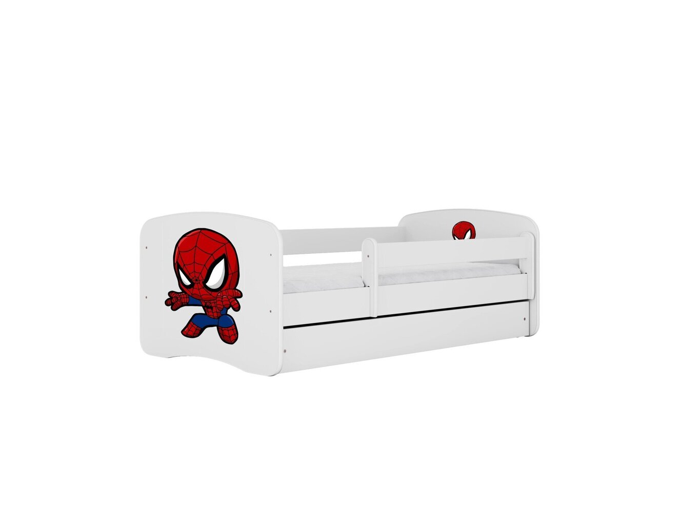 Lastensänky patjalla Kocot Kids BabyDreams White spiderman, valkoinen/punainen hinta ja tiedot | Lastensängyt | hobbyhall.fi