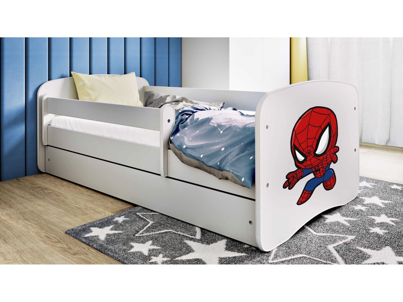 Lastensänky ilman patjaa ja laatikkoa Kocot Kids BabyDreams White spiderman, valkoinen/punainen hinta ja tiedot | Lastensängyt | hobbyhall.fi