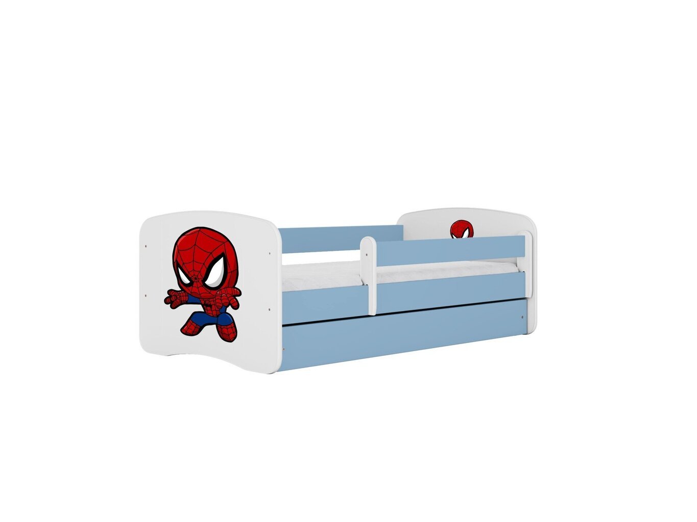 Lastensänky patjalla Kocot Kids BabyDreams Blue Spiderman, sininen/valkoinen hinta ja tiedot | Lastensängyt | hobbyhall.fi