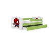 Lastensänky patjalla Kocot Kids BabyDreams Green spiderman, vihreä hinta ja tiedot | Lastensängyt | hobbyhall.fi