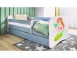 Lastensänky patjalla Kocot Kids BabyDreams Blue mermaid, sininen/valkoinen hinta ja tiedot | Lastensängyt | hobbyhall.fi