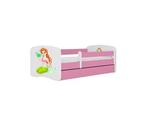 Lastensänky patjalla Kocot Kids BabyDreams Pink mermaid, vaaleanpunainen/valkoinen hinta ja tiedot | Lastensängyt | hobbyhall.fi