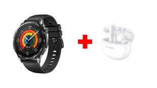 Huawei Watch GT 5 Black 46mm + Huawei FreeBuds 5i Ceramic White hinta ja tiedot | Älykellot | hobbyhall.fi