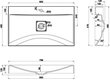 Konglomeraattiallas Mexen Poli, 80x48 cm, valkoinen hinta ja tiedot | Pesualtaat | hobbyhall.fi