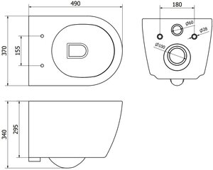 WC-istuin Mexen Carmen Rimless Slim hitaasti laskeutuvalla kannella, White hinta ja tiedot | WC-istuimet | hobbyhall.fi