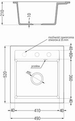 Granitiitti keittiöallas Mexen Vito hanalla ja vesilukolla, White+Black/Chrome hinta ja tiedot | Keittiöaltaat | hobbyhall.fi