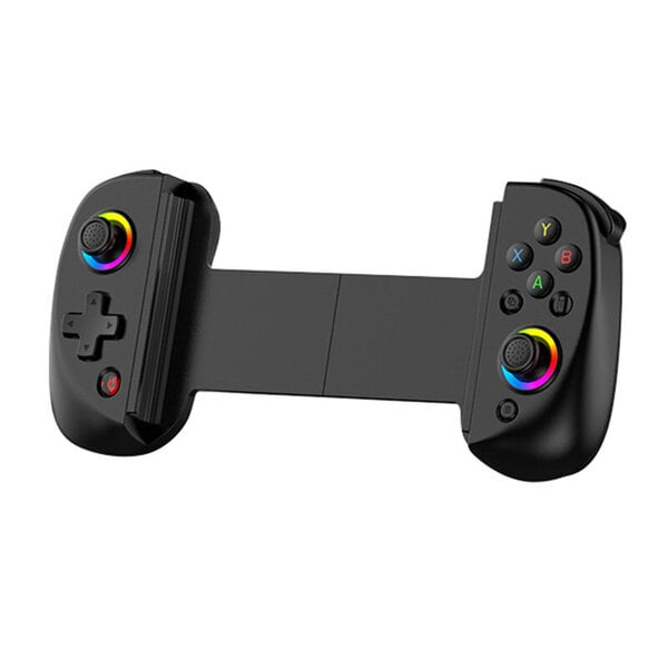 D9 Teleskooppinen peliohjain RGB Light -matkapuhelimen peliohjain, jossa Turbo/6-akselinen Gyro/Värinä Android iOS PS3 PS4 Switch PC