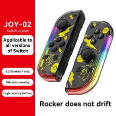 1 pari LED-langaton peliohjain Nintendo Switch -pelikonsoliin 6-akselinen Switch Joy-Con (L/R) Langattomat ohjaimet L&R Sensor Joypad hinta ja tiedot | Ohjain- ja laajennuskortit | hobbyhall.fi