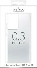 Puro Cover 03 Nude, Samsung Galaxy S21 Ultralle, läpinäkyvä hinta ja tiedot | Puhelimen kuoret ja kotelot | hobbyhall.fi