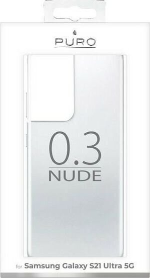 Puro Cover 03 Nude, Samsung Galaxy S21 Ultralle, läpinäkyvä hinta ja tiedot | Puhelimen kuoret ja kotelot | hobbyhall.fi