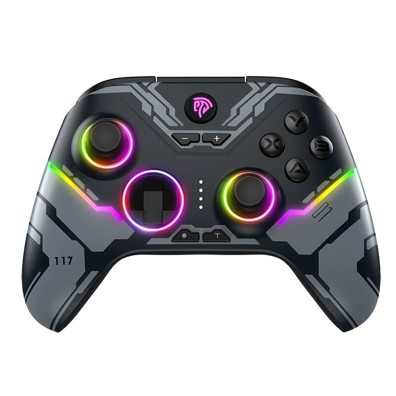 Langaton EasySMX X15 PC-ohjain, Bluetooth Joystick Gamepad PC Windowsille, Nintendo Switch, Android/iOS, RGB, Hall Effect hinta ja tiedot | Ohjain- ja laajennuskortit | hobbyhall.fi