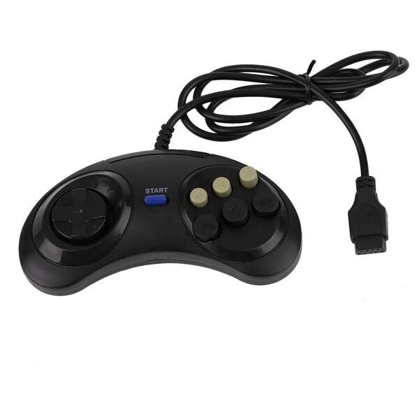 Retropeliohjain SEGA Genesis -peliin 16-bittiselle kahvaohjaimelle 6-painikkeen peliohjain SEGA MD -pelitarvikkeille