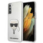 Karl Lagerfeld suojakuori Samsung S21 Ultra KLHCS21LKTR, läpinäkyvä hinta ja tiedot | Puhelimen kuoret ja kotelot | hobbyhall.fi