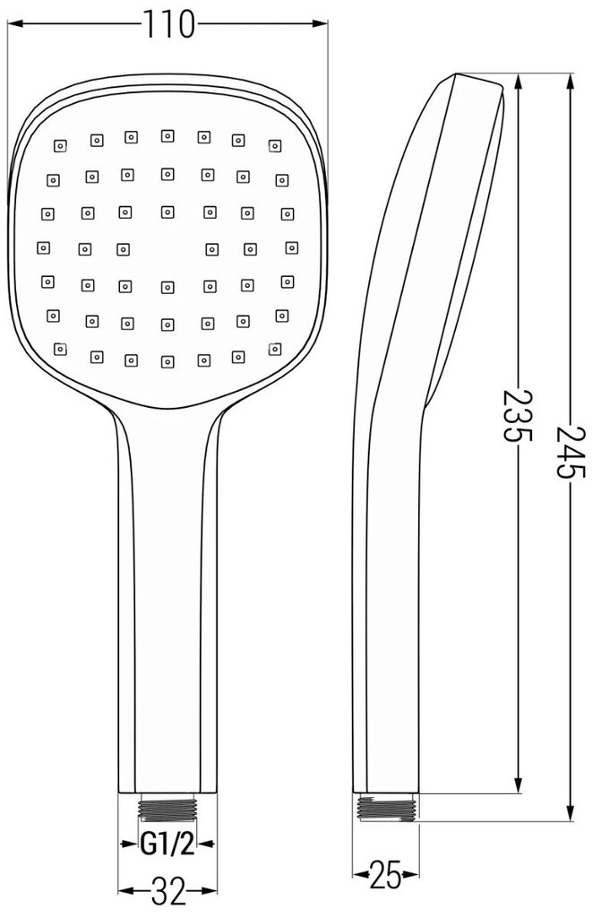 Potinkinis suihkusetti Mexen Uno DR33 6in1, Chrome hinta ja tiedot | Suihkusetit | hobbyhall.fi