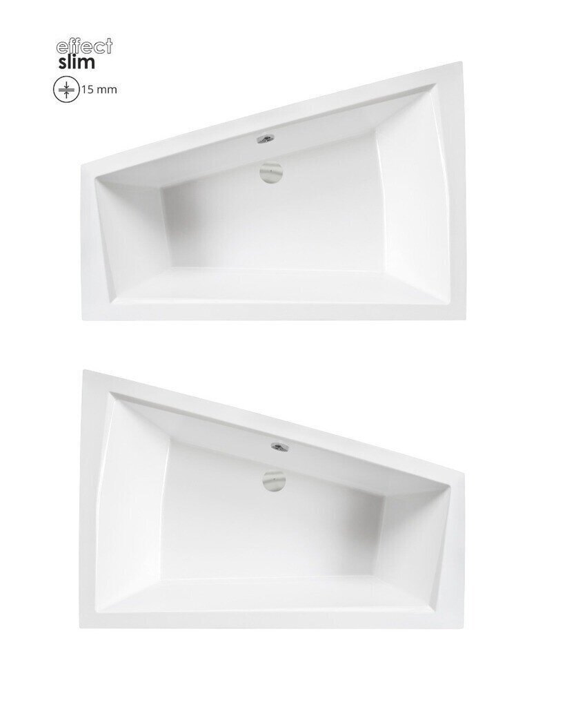 Kylpyamme Besco Intima Duo Slim, 180x125 cm, oikeakätinen hinta ja tiedot | Kylpyammeet | hobbyhall.fi