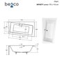 Kylpyamme Besco Infinity, 170x110 cm, oikeakätinen hinta ja tiedot | Kylpyammeet | hobbyhall.fi