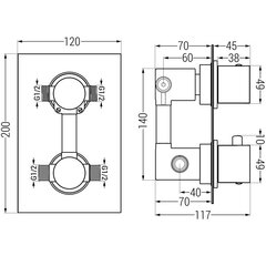 Potinkinio suihkusetti Mexen Cube DR02, White hinta ja tiedot | Suihkusetit | hobbyhall.fi