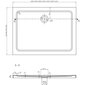 Suorakaiteinen suihkualusta Mexen Flat sifonilla, 110 x 80 cm, Musta hinta ja tiedot | Suihkualtaat | hobbyhall.fi