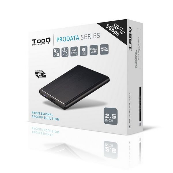 TooQ AAACET0180 HD 2,5" SATA III-USB 3.0 hinta ja tiedot | Ulkoisten kovalevyjen kotelot | hobbyhall.fi