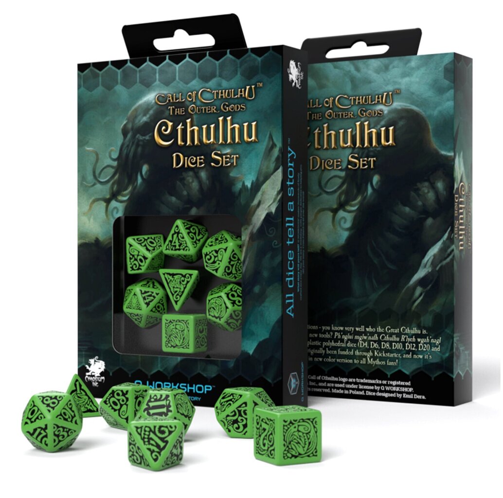 Noppasarja COC: Outer Gods Cthulhu vihreä ja musta hinta ja tiedot | Lautapelit ja älypelit | hobbyhall.fi