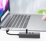 Sovitin HUB 3.0, 3 porttia, USB-C - USB 3.0 + Ethernet RJ45 Gigabit 1000 Mt Windowsille, MacO:ille, Linuxille hinta ja tiedot | Adapterit | hobbyhall.fi