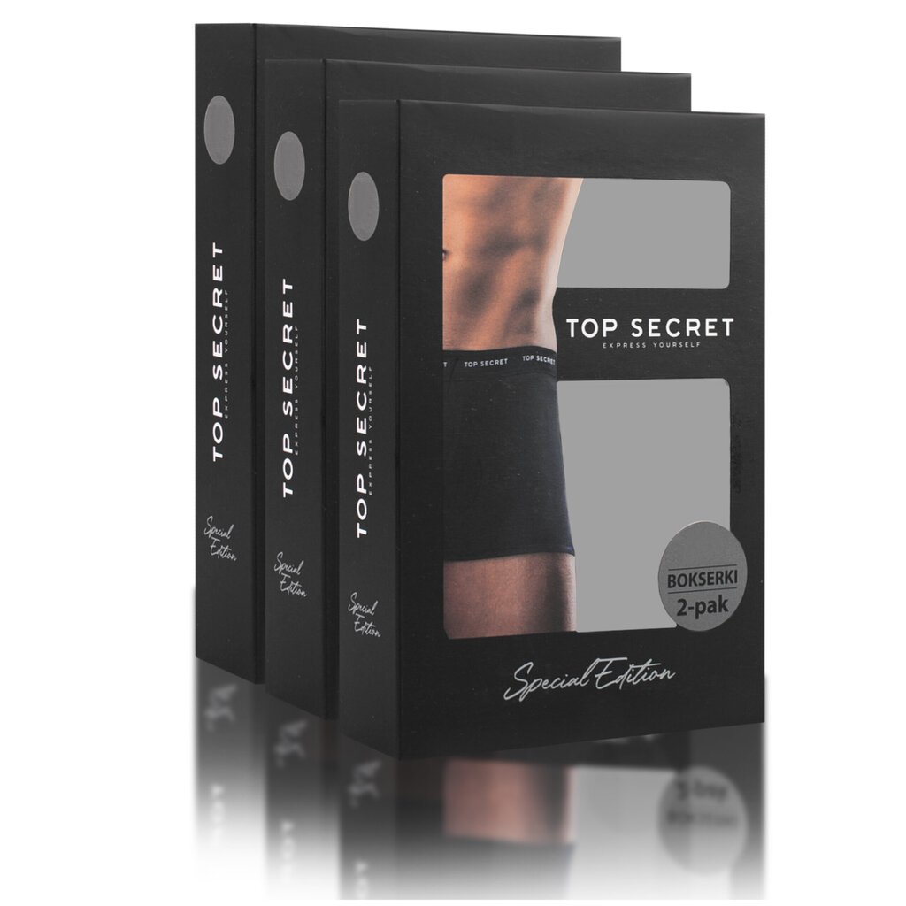 Bokserit Miesten TOP SECRET BM900, Puuvilla, Alusvaatteet, 6 kpl hinta ja tiedot | Miesten alushousut | hobbyhall.fi