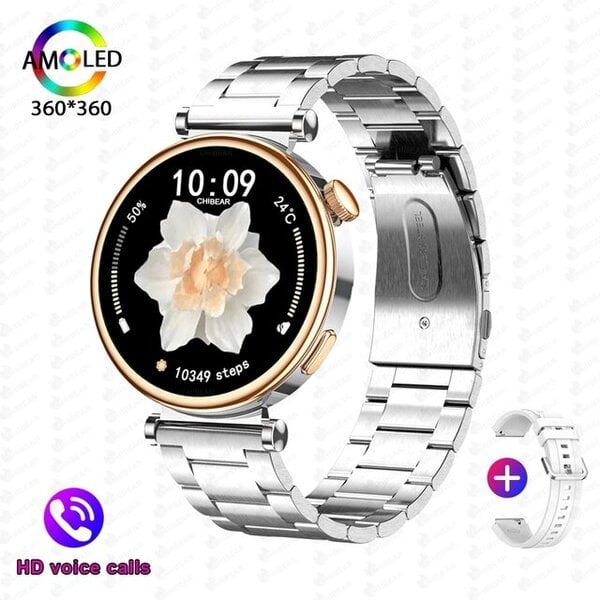 Kellolle 4 MINI Uusi 360*360 HD Smart Watch GPS-seuranta syke veren happi Bluetooth-puhelu NFC-älykellot aikuisten 41mm