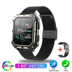 2024 Uusi C20 Pro Smart Watch Voice Assistant BT Wireless Call Business IP68 Outdoor Sport vedenpitävä rannekello Android iOS:lle hinta ja tiedot | Miesten kellot | hobbyhall.fi