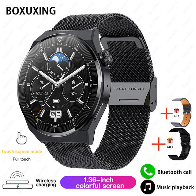 Huawei GT3 Prolle NFC Smart Watch Adult 390*390 HD Screen Syke Bluetooth Call IP68 Waterproof SmartWatch 2024 Uusi hinta ja tiedot | Kellot | hobbyhall.fi