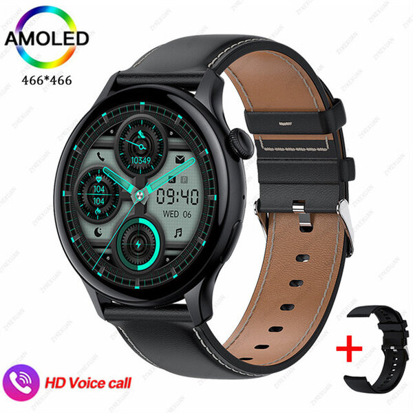 2024 SmartWatch Adult 466*466 1,43" HD-näyttö aina näyttöaika Bluetooth-puhelu IP68 vedenpitävä urheiluälykello aikuisille