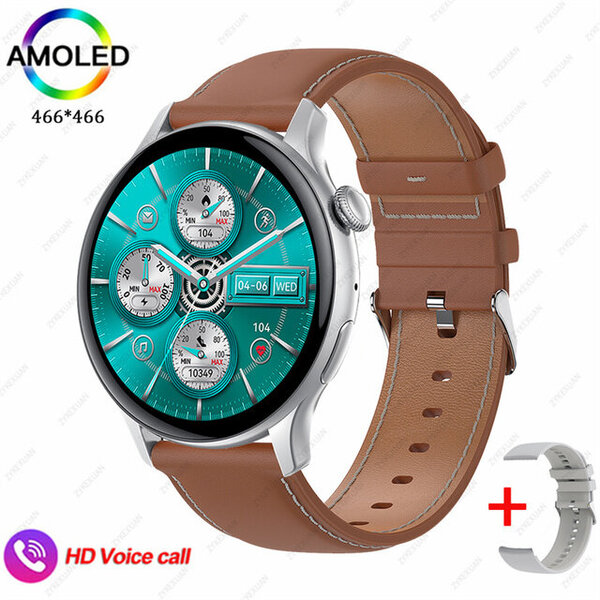 2024 SmartWatch Adult 466*466 1,43" HD-näyttö aina näyttöaika Bluetooth-puhelu IP68 vedenpitävä urheiluälykello aikuisille