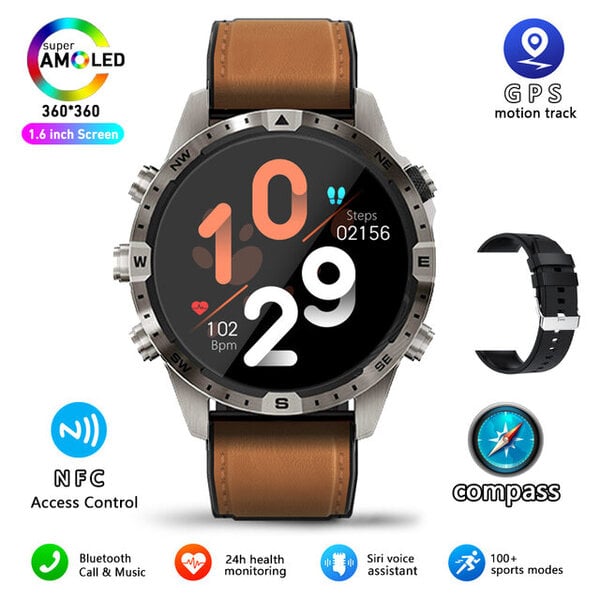 2024Uusi Smart Watch Adult täysi kosketusnäyttö urheilukuntokello IP67 vedenpitävä Bluetooth Android iOS Smart Watch Adult's