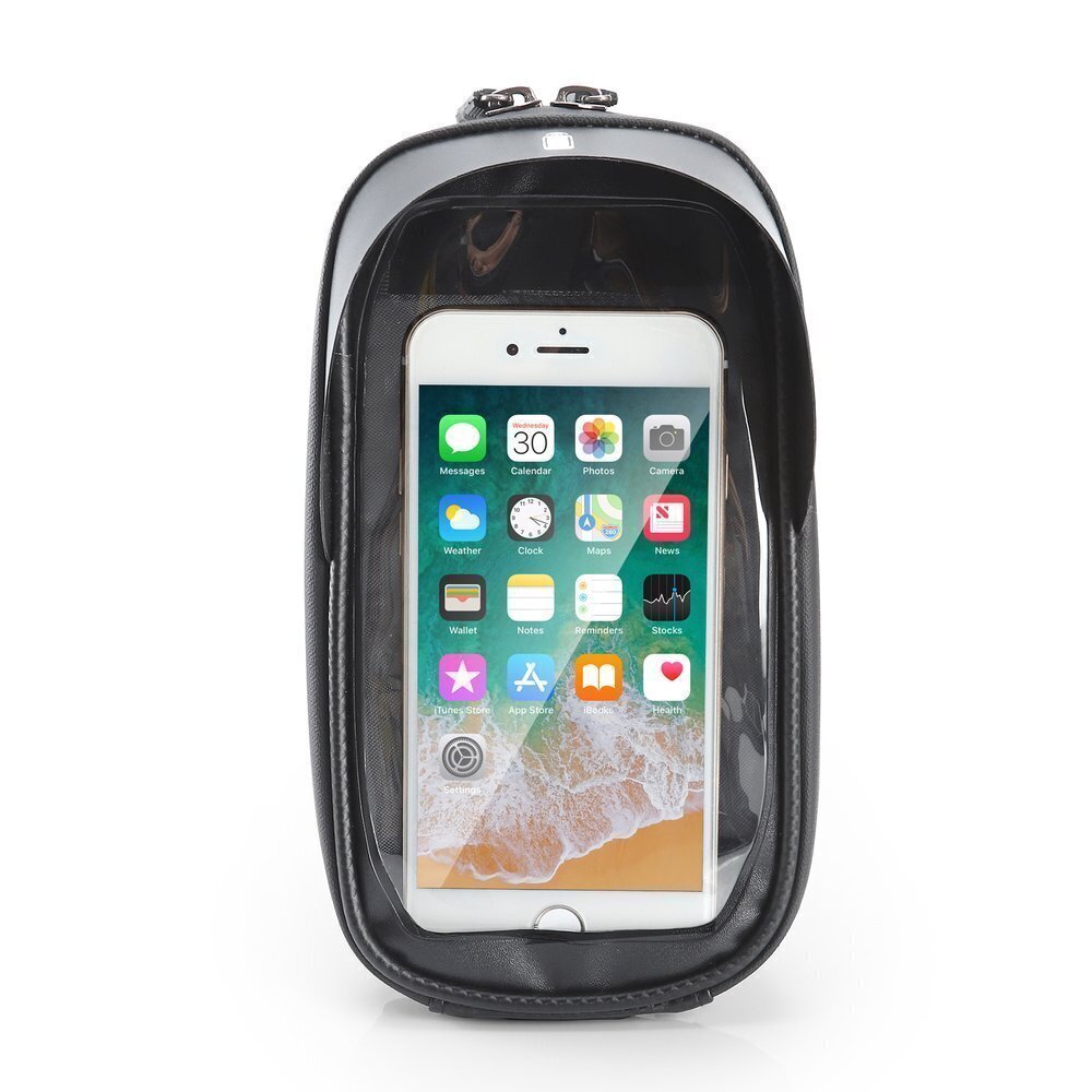 Wozinsky Bicycle Front Frame Handlebar Bag Touch Screen Phone Holder 1L black (WBB16BK) hinta ja tiedot | Puhelimen kuoret ja kotelot | hobbyhall.fi