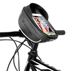 Wozinsky Bicycle Front Frame Handlebar Bag Touch Screen Phone Holder 1L black (WBB16BK) hinta ja tiedot | Wozinsky Puhelimet, älylaitteet ja kamerat | hobbyhall.fi