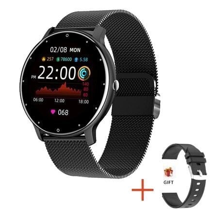 Uusi Smart Watch Adult Lady Sport Fitness Älykello Sleep Sykemittari Vedenpitävä aikuisten kello IOS Androidille