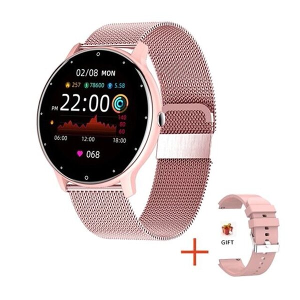 Uusi Smart Watch Adult Lady Sport Fitness Älykello Sleep Sykemittari Vedenpitävä aikuisten kello IOS Androidille