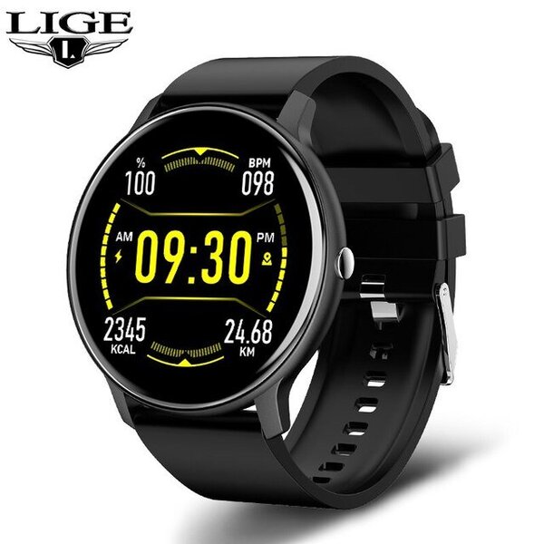 Uusi Smart Watch Adult Lady Sport Fitness Älykello Sleep Sykemittari Vedenpitävä aikuisten kello IOS Androidille