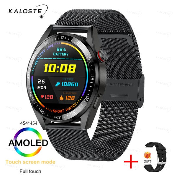 Kellot 8G RAM 454*454 SmartWatch Adult Näyttää aina ajan Bluetooth-puhelu Paikallinen musiikki Älykello Android ios Kello