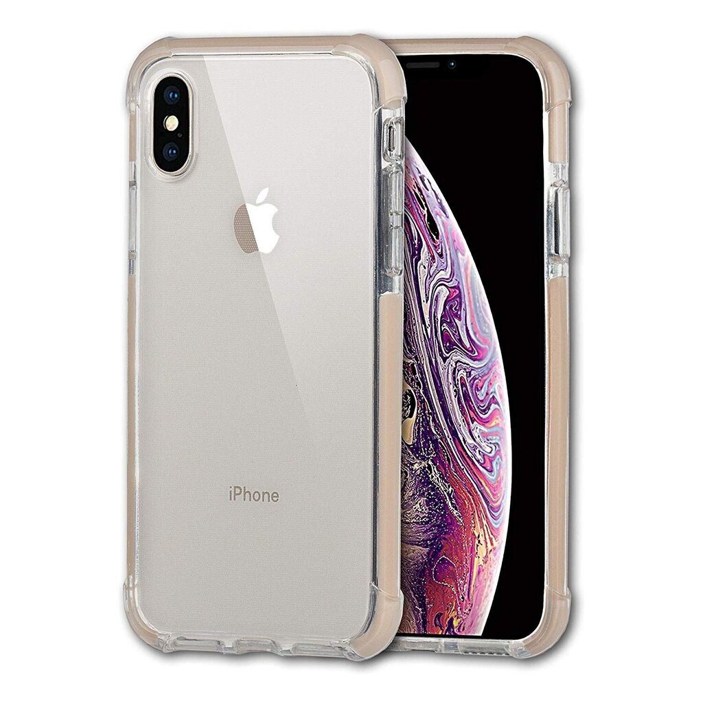 Puhelinkuori Xcessor Clear Hybrid TPU Apple iPhone X / iPhone XS, kirkas / pastelli persikka hinta ja tiedot | Puhelimen kuoret ja kotelot | hobbyhall.fi