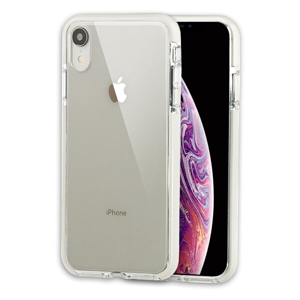 Puhelinkuori Xcessor Clear Hybrid TPU Apple iPhone XR, kirkas / valkoinen