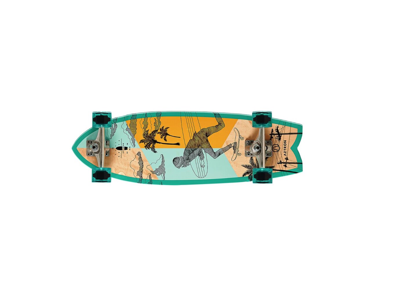 Aztron Surf Skate Street 31 rullalauta hinta ja tiedot | Skeittilaudat | hobbyhall.fi