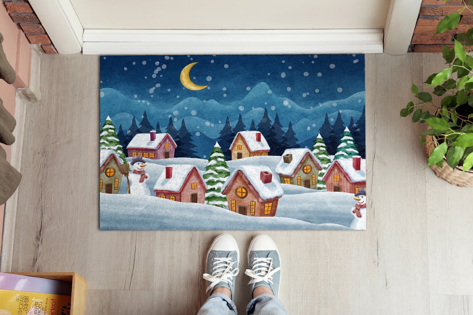 Kynnysmatto Joulun Talvi, 90x60 cm hinta ja tiedot | Ovimatot | hobbyhall.fi