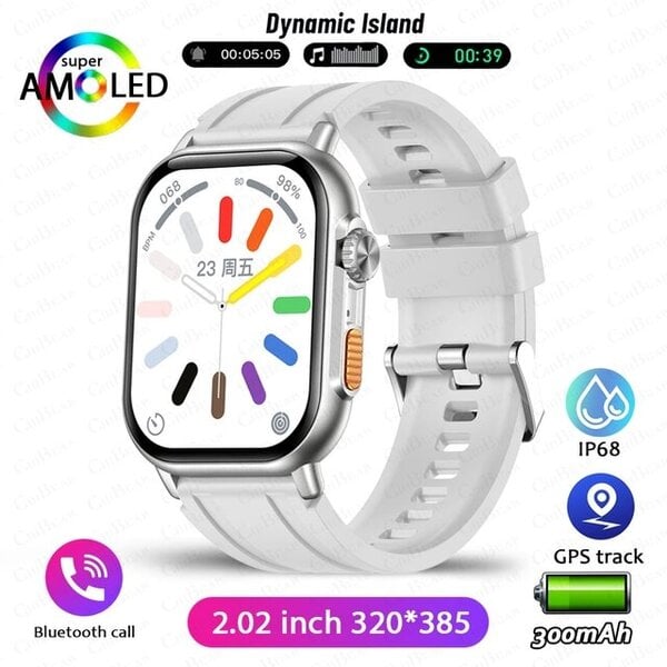 Uusi NFC Bluetooth Call Smart Watch Adult 320*385 HD Screen Fitness Tracker IP68 Vedenpitävä muoti aikuisten älykello Android IOS:lle