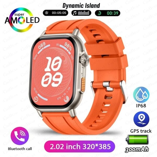 Uusi NFC Bluetooth Call Smart Watch Adult 320*385 HD Screen Fitness Tracker IP68 Vedenpitävä muoti aikuisten älykello Android IOS:lle