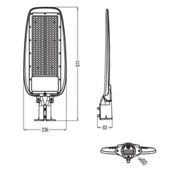 Premium 200W 6500K 26000lm IP65 katuvalaisin Premium 200W 6500K 26000lm IP65 katuvalaisin hinta ja tiedot | Puutarha- ja ulkovalot | hobbyhall.fi