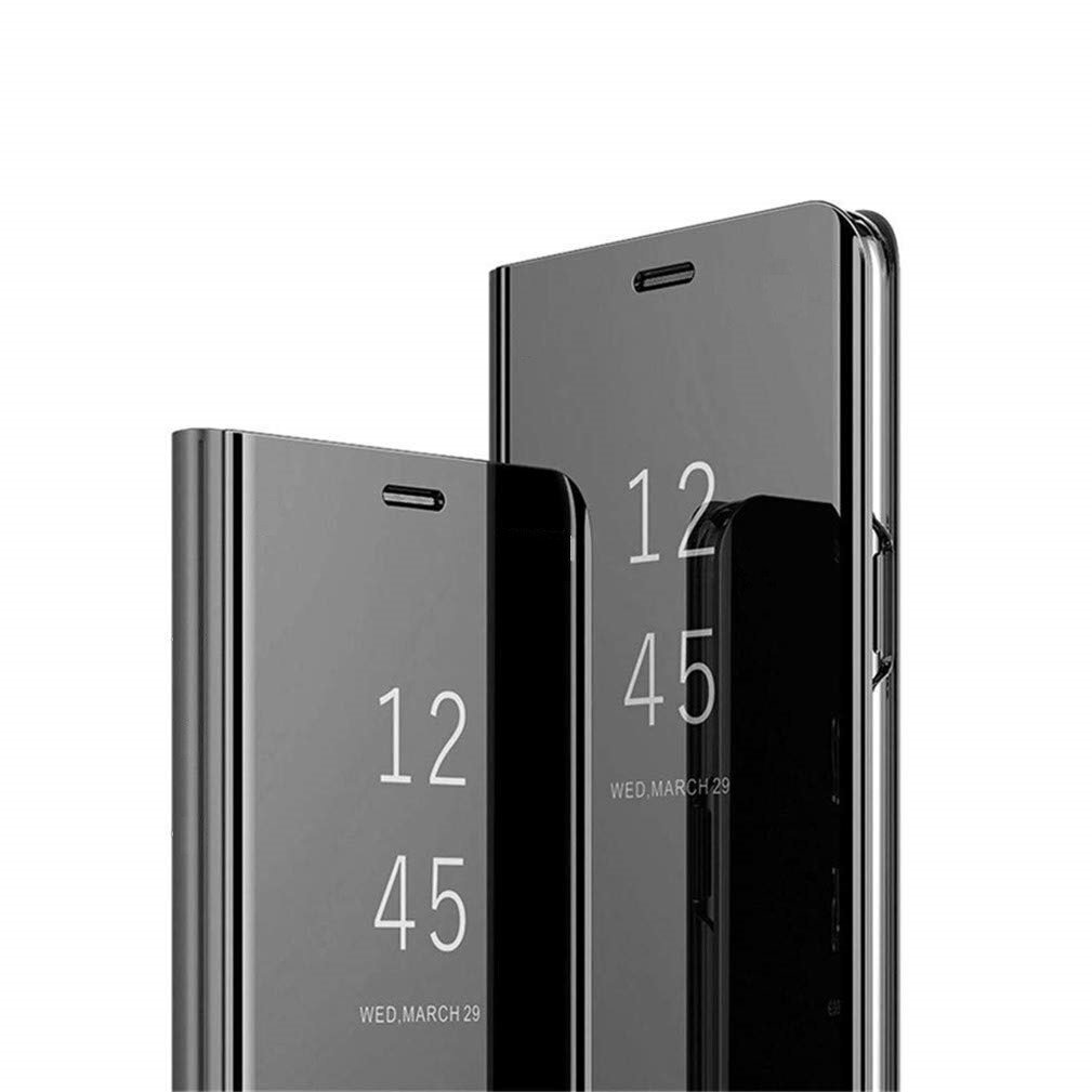 Mocco Clear View Cover Case For Samsung Galaxy A22 4G Black hinta ja tiedot | Puhelimen kuoret ja kotelot | hobbyhall.fi